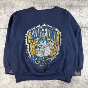 Vintage Georgetown Hoyas Bulldog Sweatshirt Size XL 90s USA Made